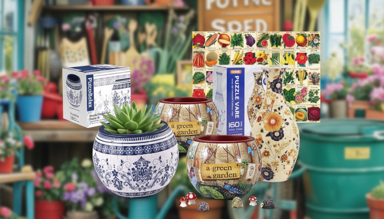 Best Garden-Themed Puzzle Planters - Stylish Design, Functional Drainage, and Indoor Elegance