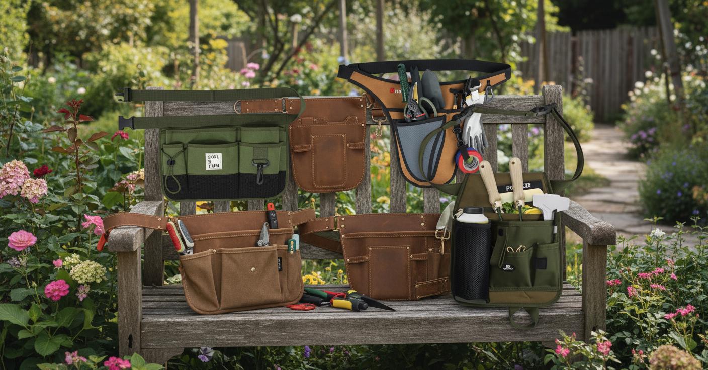 Best Garden Tool Belt Apron - Hands-Free Gardening, Multiple Pockets, Durable Comfort