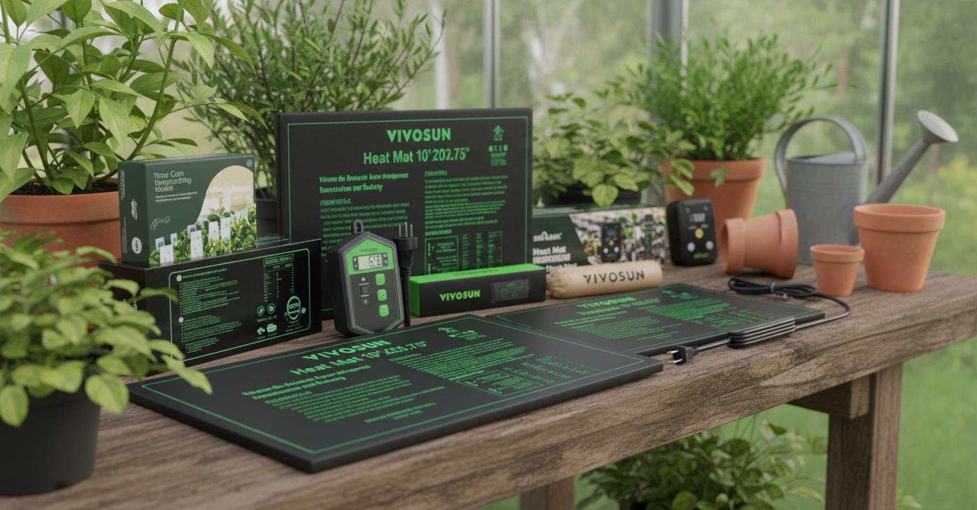 Best Heated Propagation Mat - Optimal Seed Germination, Precise Hydroponic Temperature Control, Even Heat Distribution