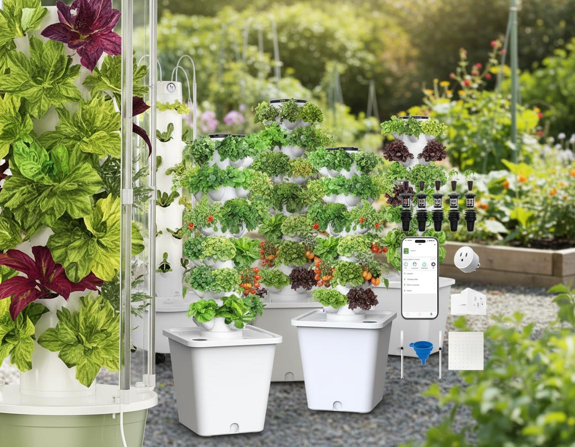 Best Hydroponic Tower Gardens - Space-Saving Design, Efficient Indoor Growing, Easy Herb and Vegetable Cultivation