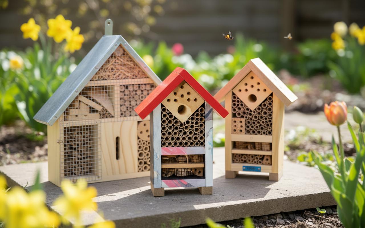 Best Insect Hotel Habitat - Attract Beneficial Pollinators, Support Garden Ecosystem, Enhance Biodiversity