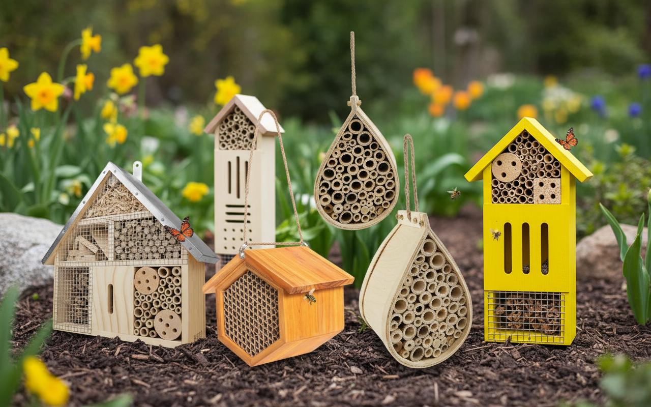 Best Pollinator Bee Hotel - Attracts Beneficial Pollinators, Encourages Garden Biodiversity, Provides Safe Habitat