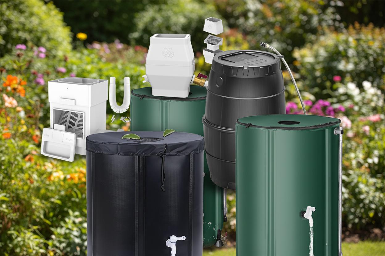 Best Rain Barrel with Integrated Filter System - Efficient Rainwater Collection, Easy Downspout Integration, Durable Construction