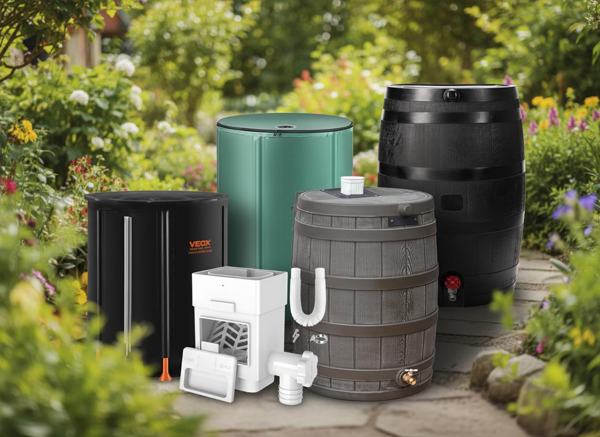 Best Rainwater Harvesting Barrels with Filter - Efficient, Easy Downspout Integration, Durable Design