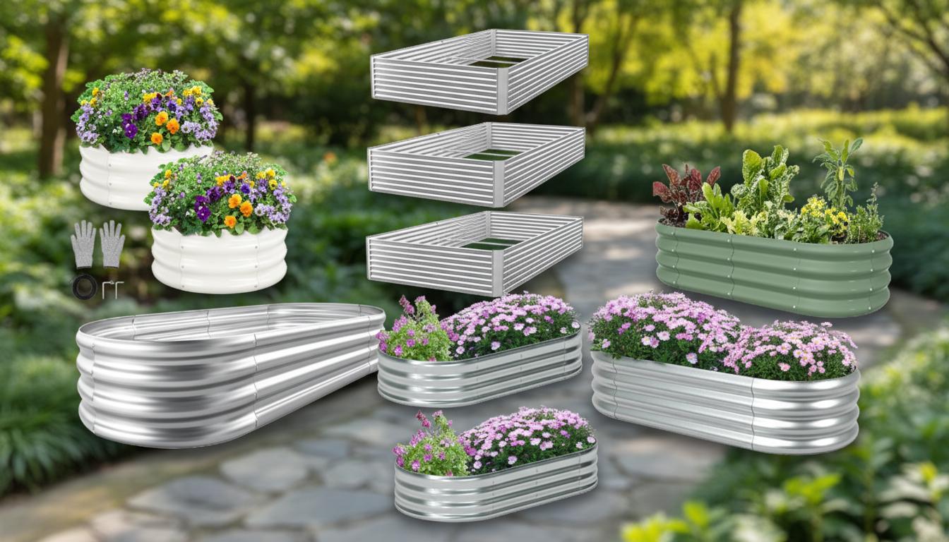 Best Raised Galvanized Planter Bed - Easy Assembly, Rust-Proof Durability, Ideal for Vegetables and Herbs
