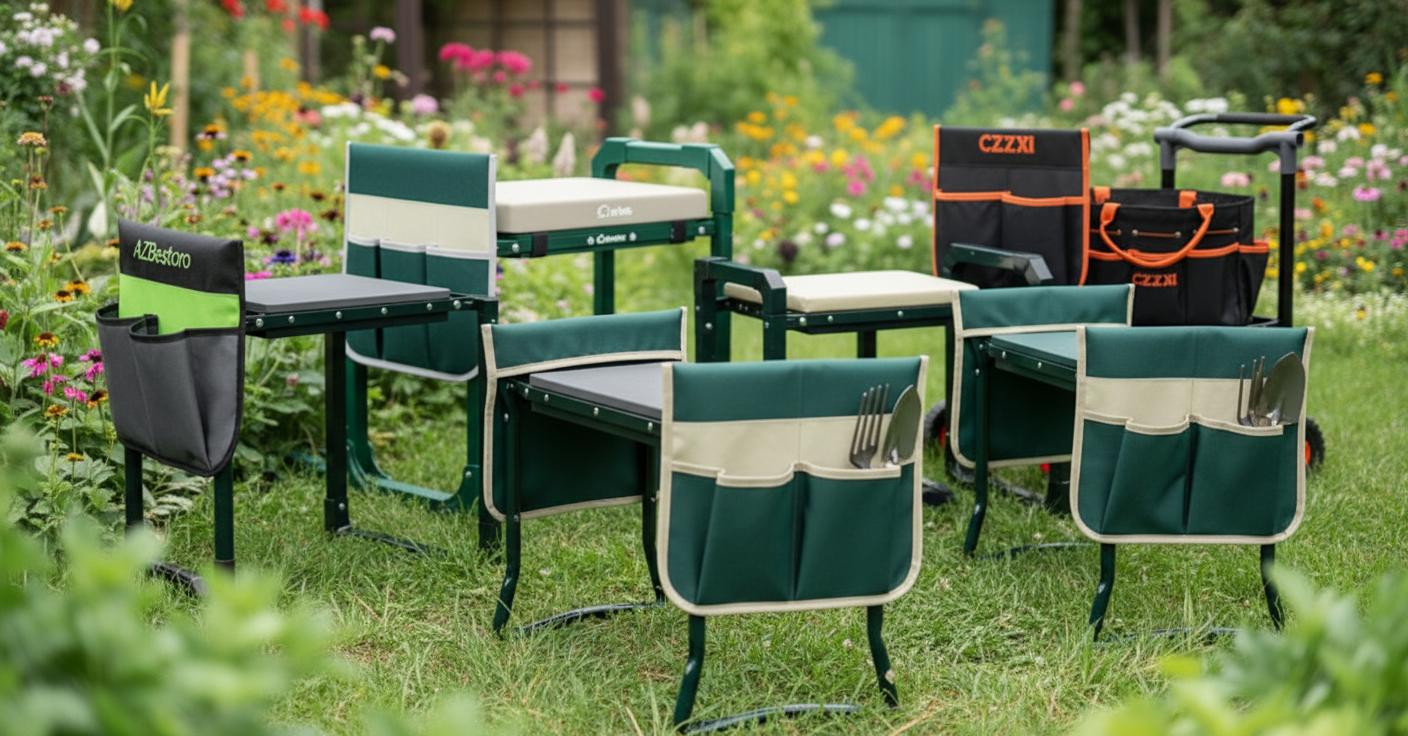 Best Rollable Garden Kneeler/Seat - Joint Support, Convenient Tool Storage, and Enhanced Comfort