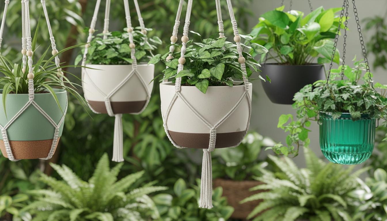 Best Self-Watering Hanging Planter - Stylish Design, Efficient Drainage, Ideal for Indoor Plant Lovers