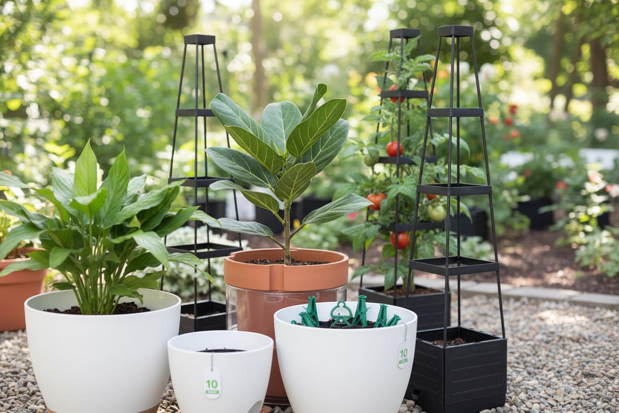 Best Self-Watering Vegetable Planter - Easy Plant Watering, Water Level Indicators, Convenient Gardening