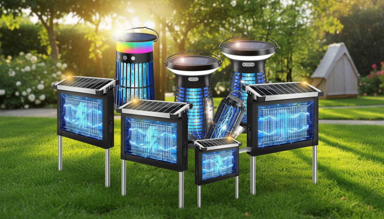 Best Solar Insect Zappers - Eco-Friendly, Cordless Design, Multiple Lighting Modes for Outdoor Use