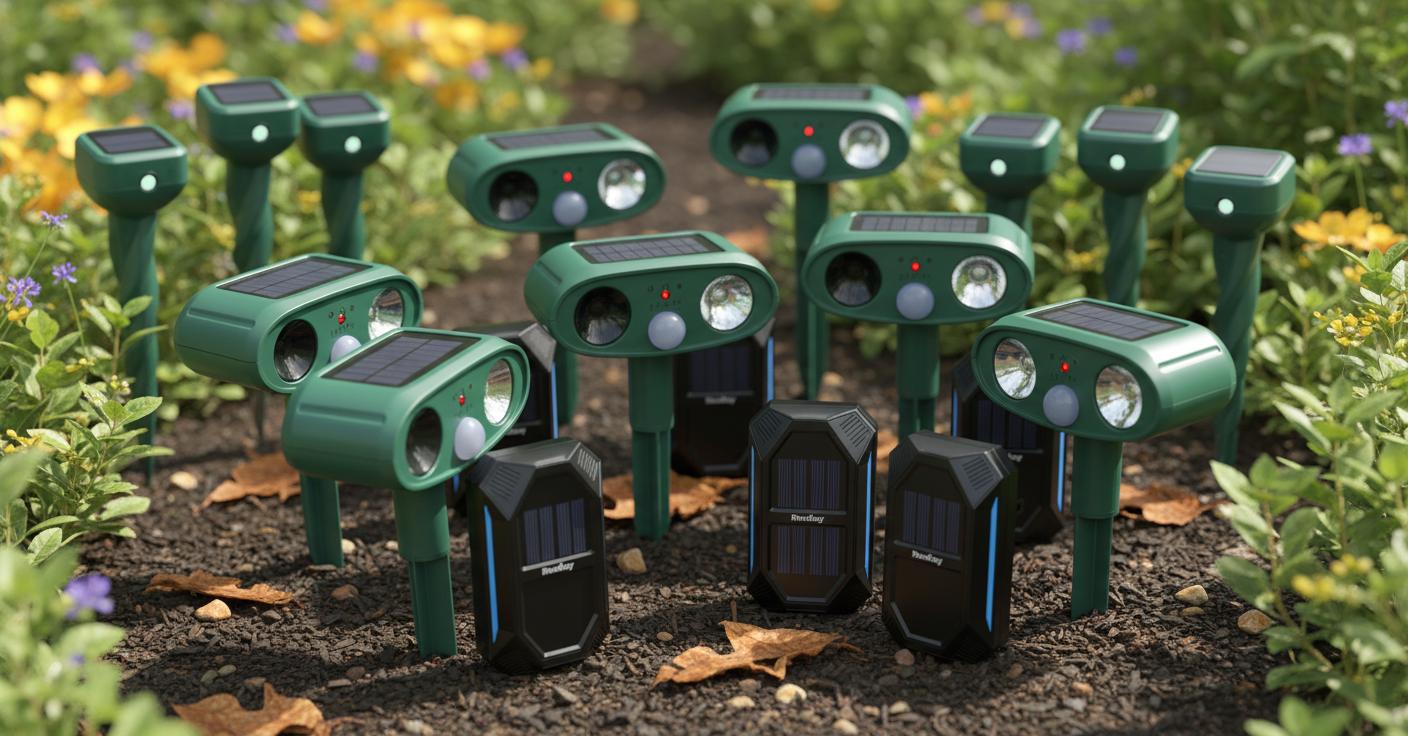 Best Solar Ultrasonic Pest Repeller - Effective Mole Deterrent, Eco-Friendly Solar Power, Easy Installation