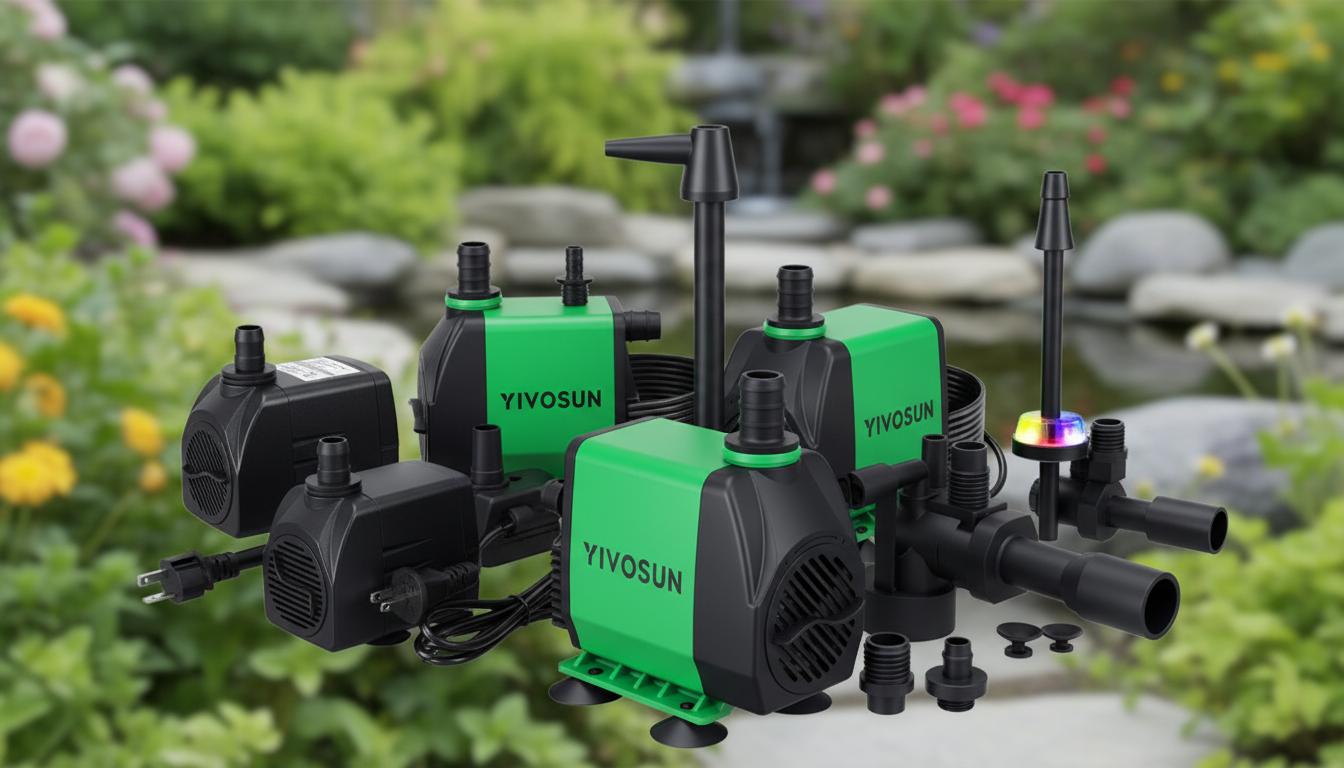 Best Submersible Fountain Pump with LED - Enhancing Outdoor Water Features, Adjustable Flow, and Vibrant Lighting