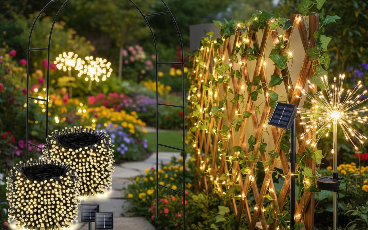 Best Trellis Arch with Solar Lights - Customizable Lighting, Waterproof Build and Flexible Design