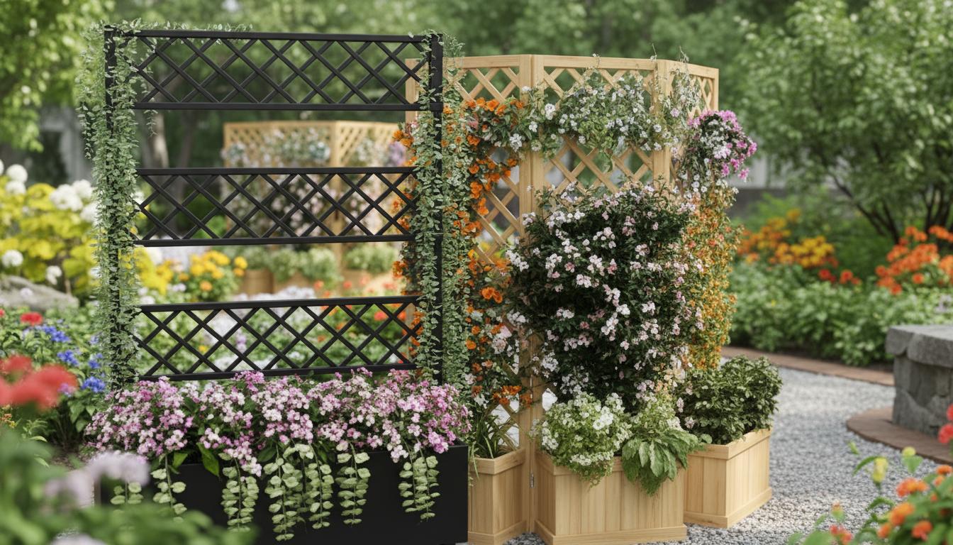 Best Trellis Privacy Screen - Vertical Growing Space, Easy Mobility, Durable Design