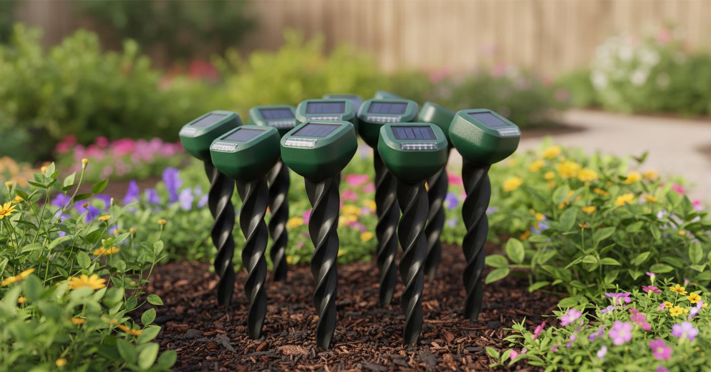 Best Ultrasonic Pest Repeller Stake - Eco-Friendly, Garden Protection, Mole and Snake Deterrent