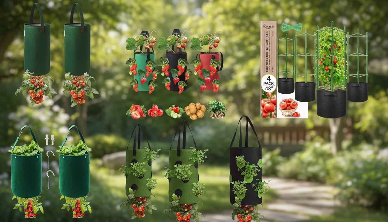 Best Upside-Down Tomato Planter - Space-Saving, Vertical Growth, Easy Harvesting