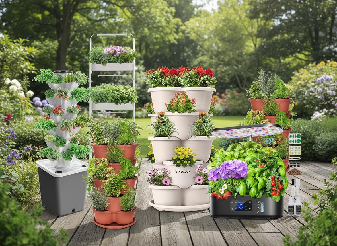 Best Vertical Herb Garden Kits - Year-Round Growing, Soil-Free Setup, Automated Smart Control