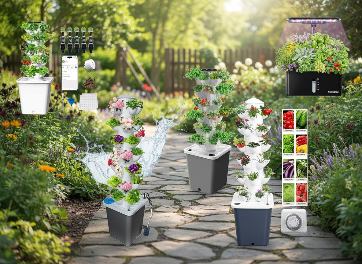 Best Vertical Hydroponic Planter - Easy Setup, Automated Growth, Ideal for Beginners