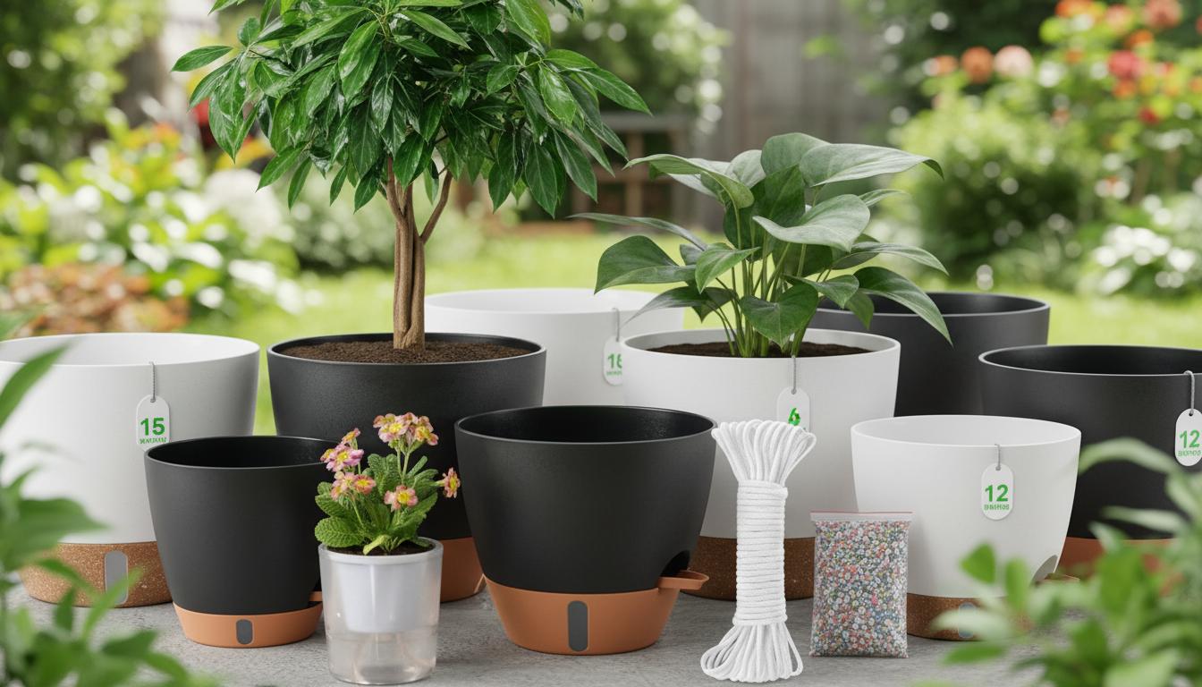 Best Wicking Self-Watering Planter - Easy Indoor Plant Care, Efficient Water Distribution, and Low Maintenance