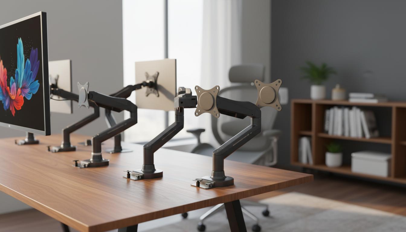Best Adjustable Monitor Arm - Heavy-Duty Support, Versatile Positioning, Large Screen Compatibility