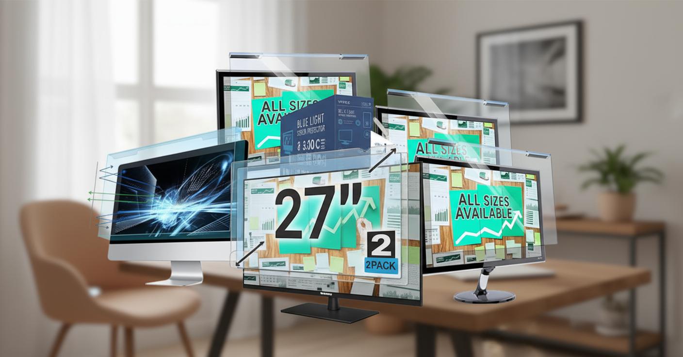 Best Blue-Light Blocking Monitor Screen - Reduces Eye Strain, Enhances Visual Comfort, and Improves Sleep Quality