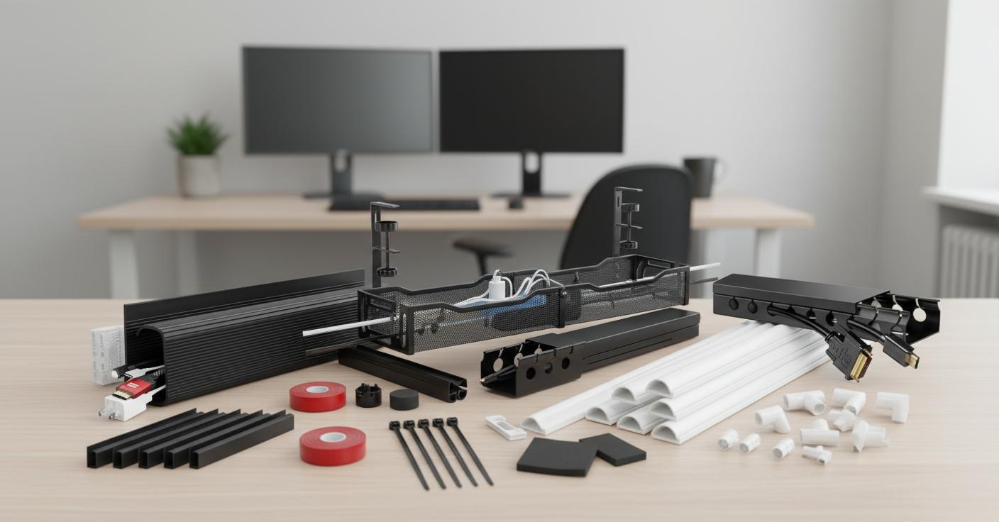 Best Cable Management Raceway Kit - Efficient Organization, Concealing Multiple Cables, Easy Installation