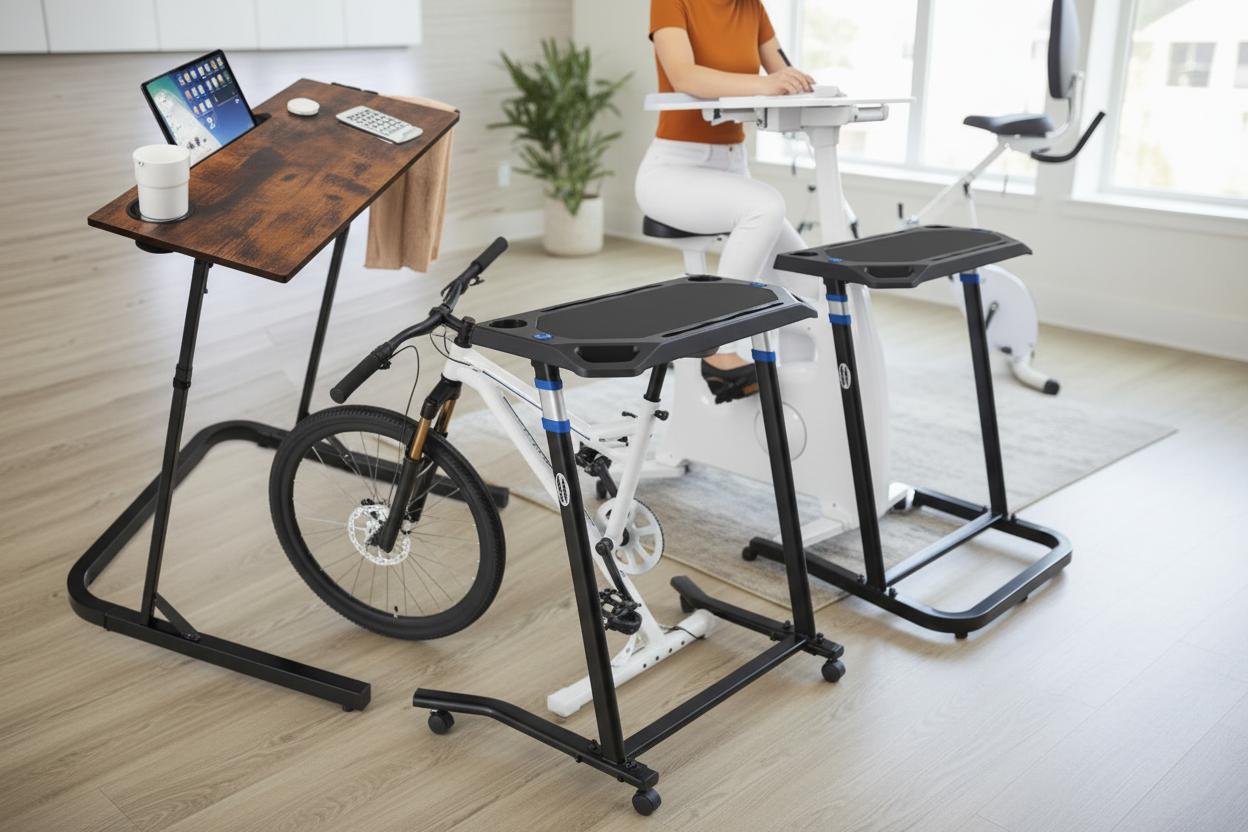 Best Convertible Desk-Bike Workstation - Sturdy, Adjustable, and Ideal for Indoor Cycling Enthusiasts