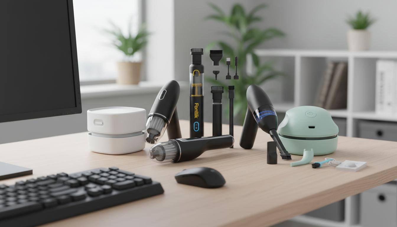 Best Cordless Desktop Vacuum - Extended 90-Minute Battery Life, Powerful Suction, Lightweight Design