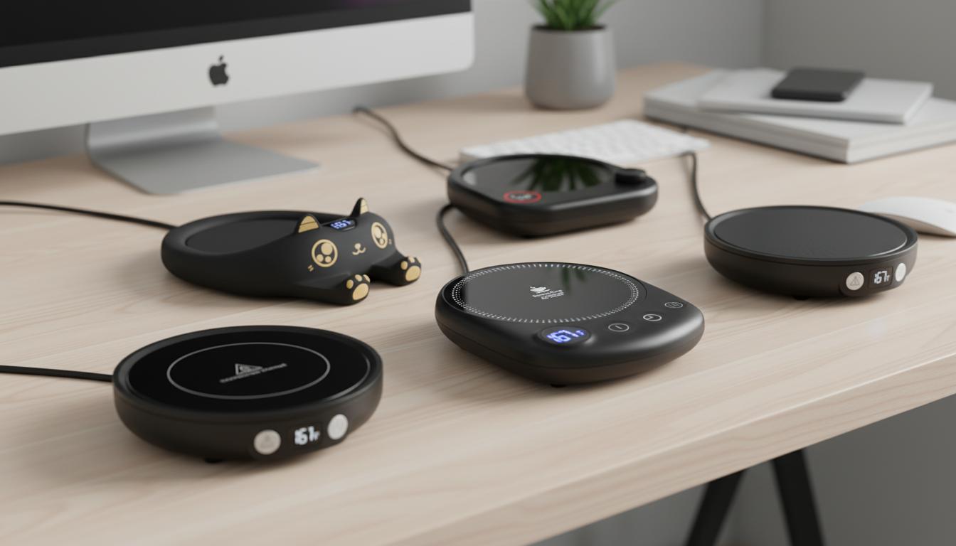 Best Desk-Mounted Cup Warmer - Smart Auto Shut-Off, Efficient Heating, Convenient Design