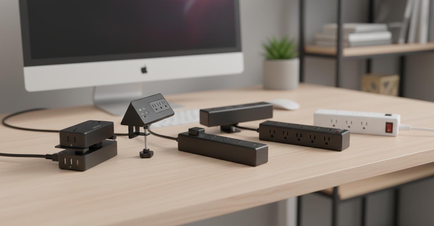 Best Desk-Mounted Power Strip - Convenient Bedside Charging, Efficient Power Organization, Space-Saving Design