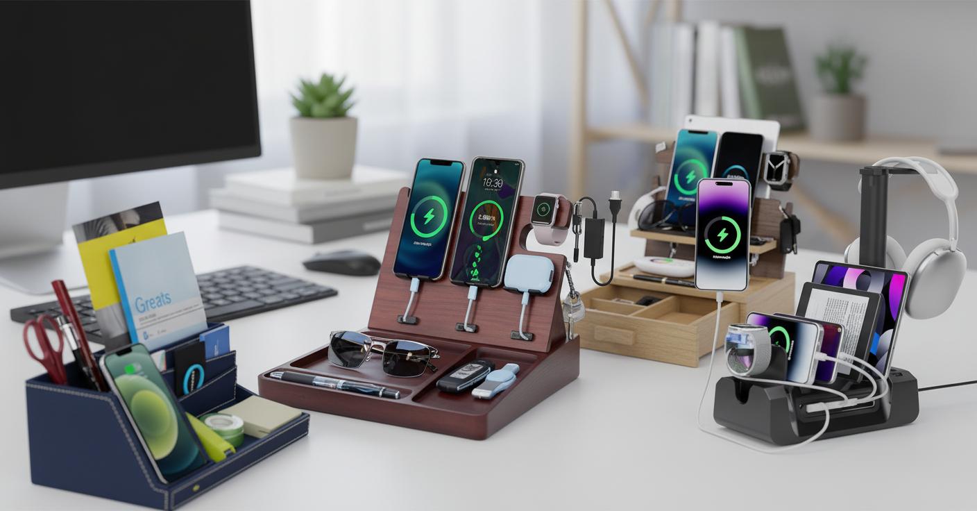 Best Desk Organizer with Charging Dock - Efficient Device Organization, Fast Charging, and Multiple Device Support