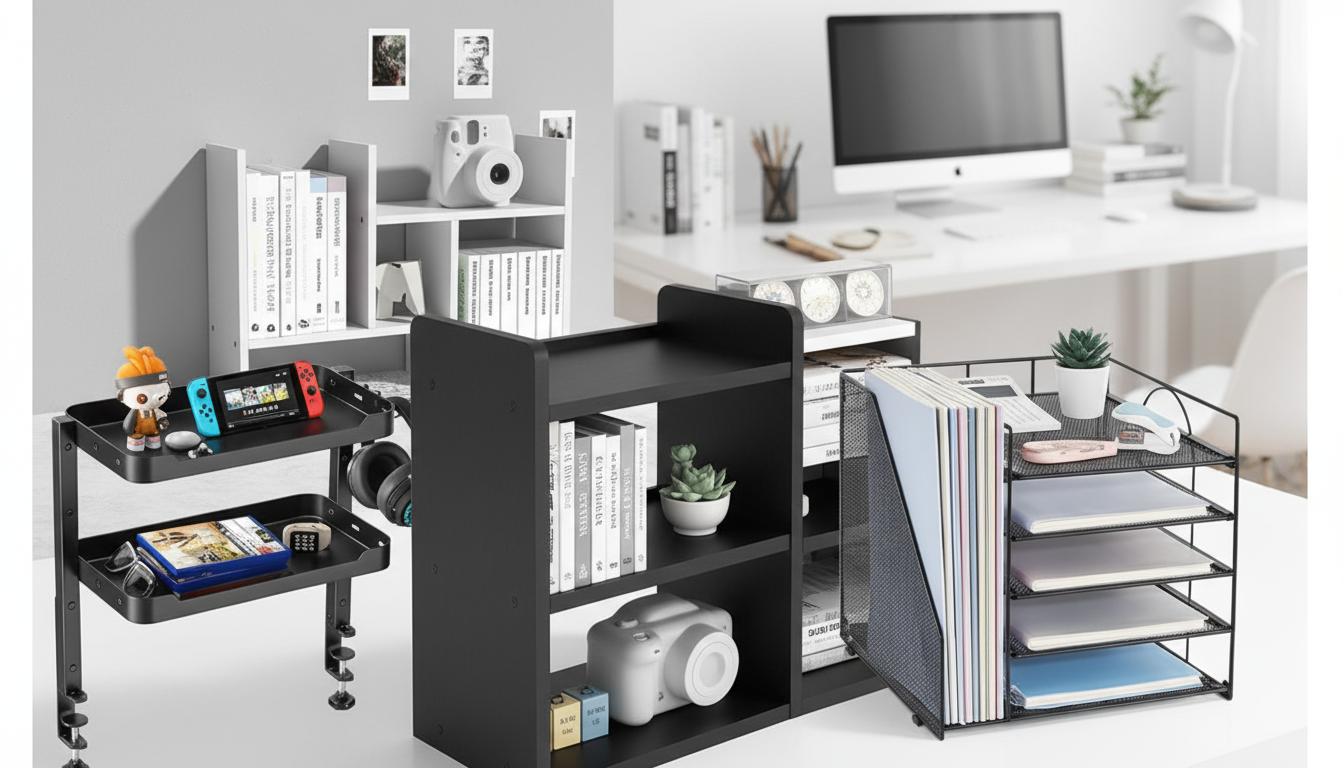 Best Desk Shelf Organizer - Versatile, Stackable Storage, Efficient Desk Essentials Management