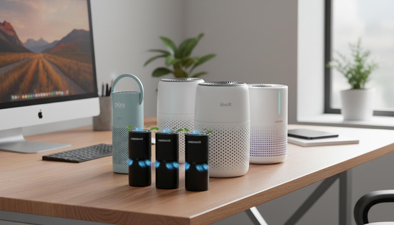 Best Desktop Air Purifier - Compact Design, Cordless Convenience, Portable Clean Air