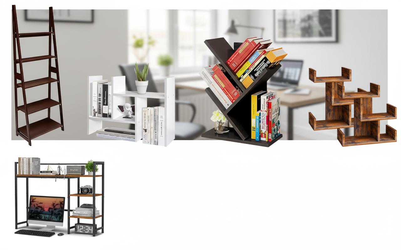 Best Desktop Bookshelf - Space-Saving, Sturdy Ladder Design, Stylish Organization