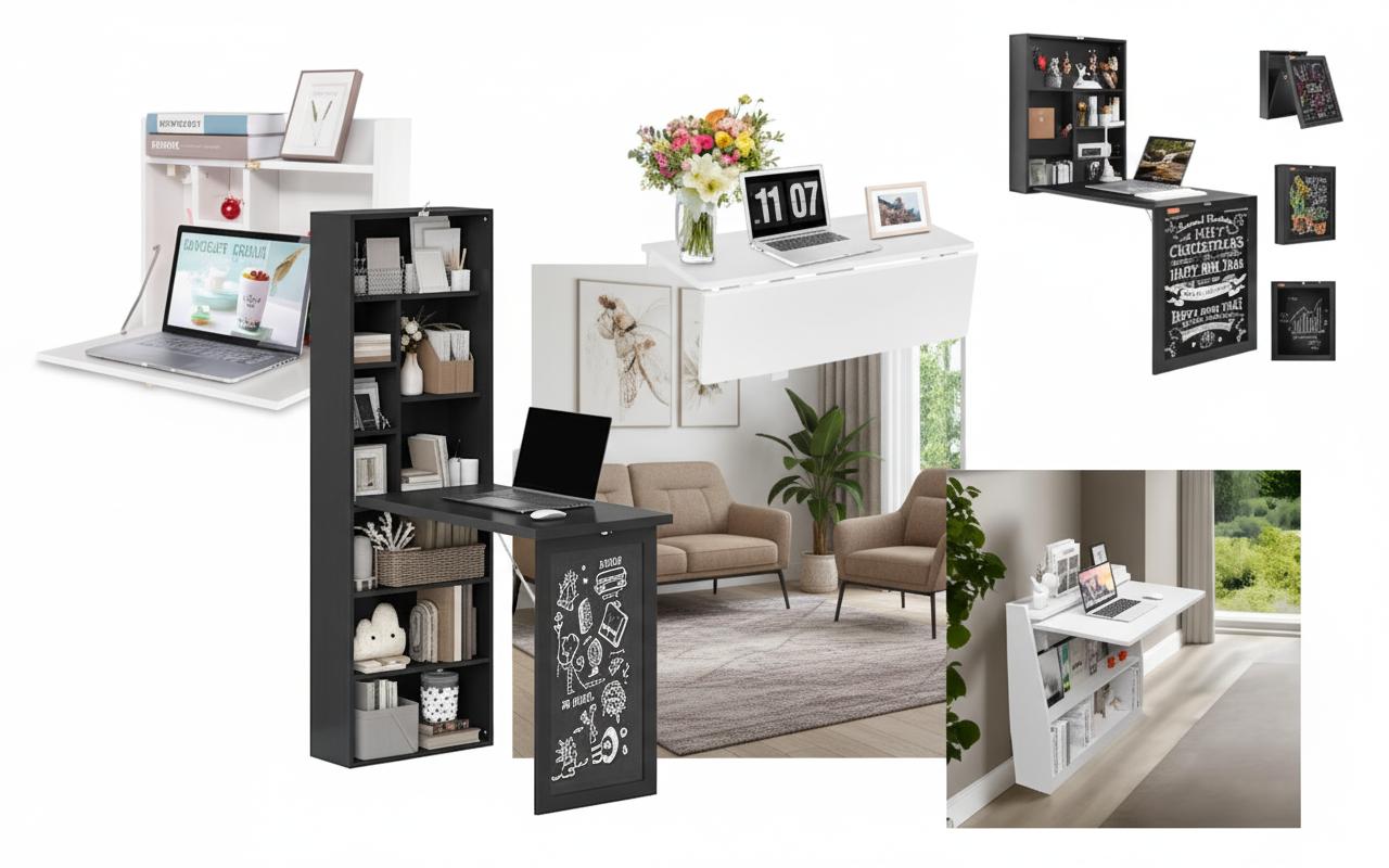 Best Foldable Wall-Mounted Writing Desk - Space-Saving, Sturdy Design, Easy Installation