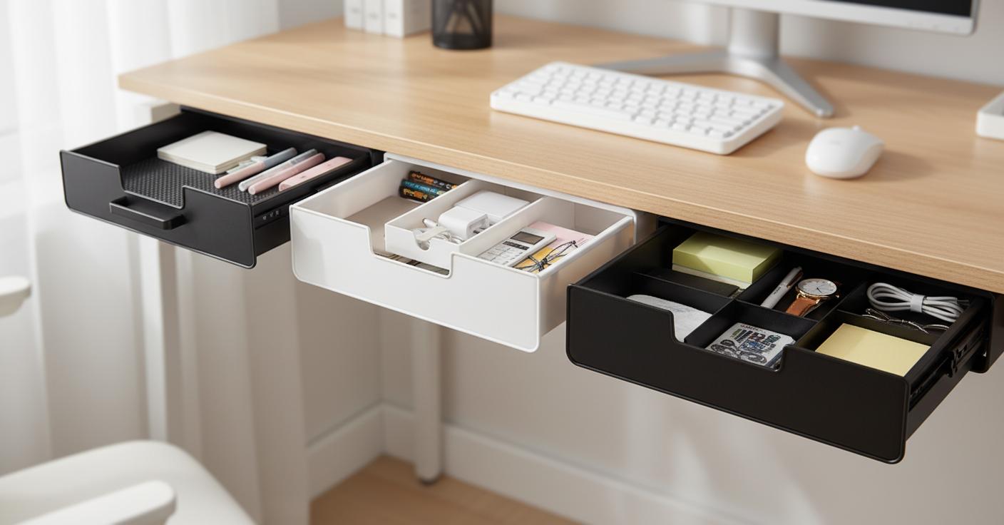 Best Hidden Drawer Organizer - Discreet Storage, Adjustable Fit, Office Essentials Management