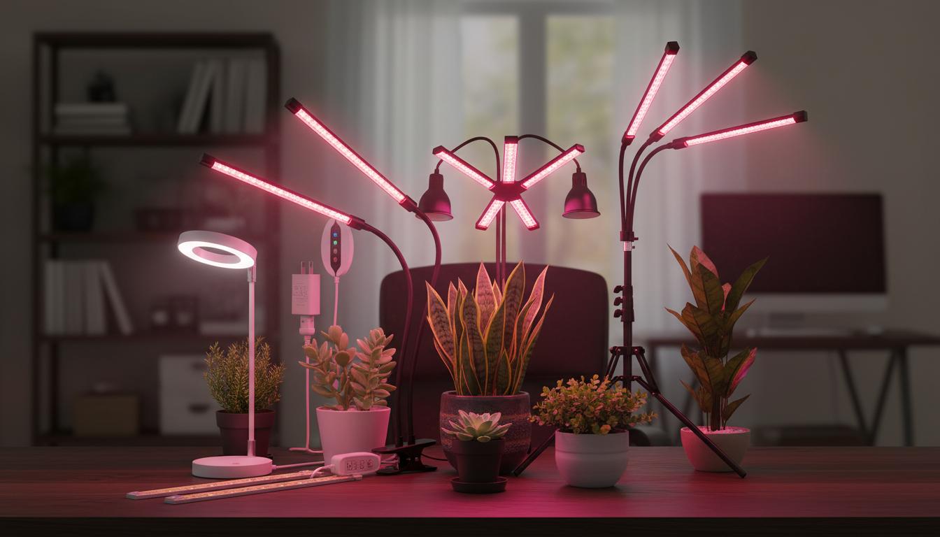 Best LED Grow Light Desk Lamp - Customizable Light Settings, Automated Plant Care, Energy Efficient