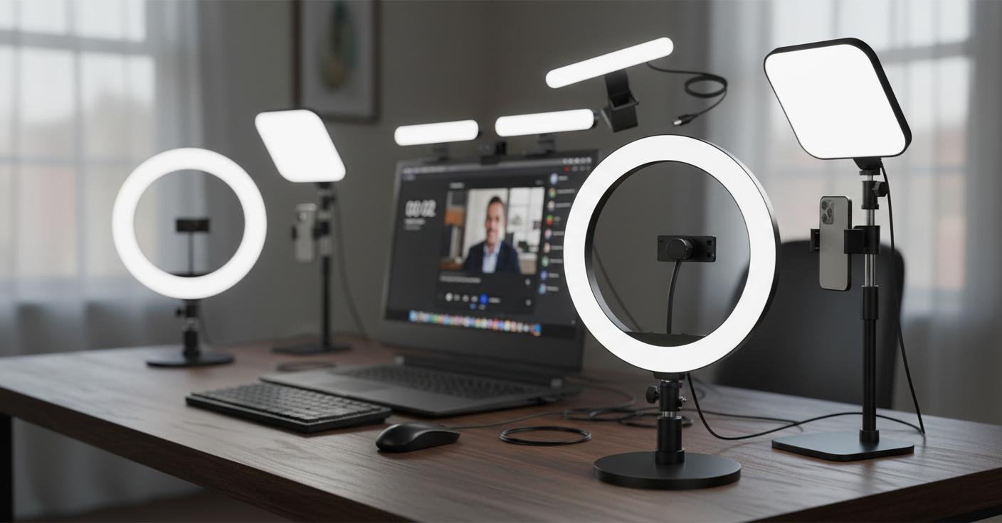 Best LED Video Conference Lighting - Clear Illumination, Natural Color Tone, Professional Quality