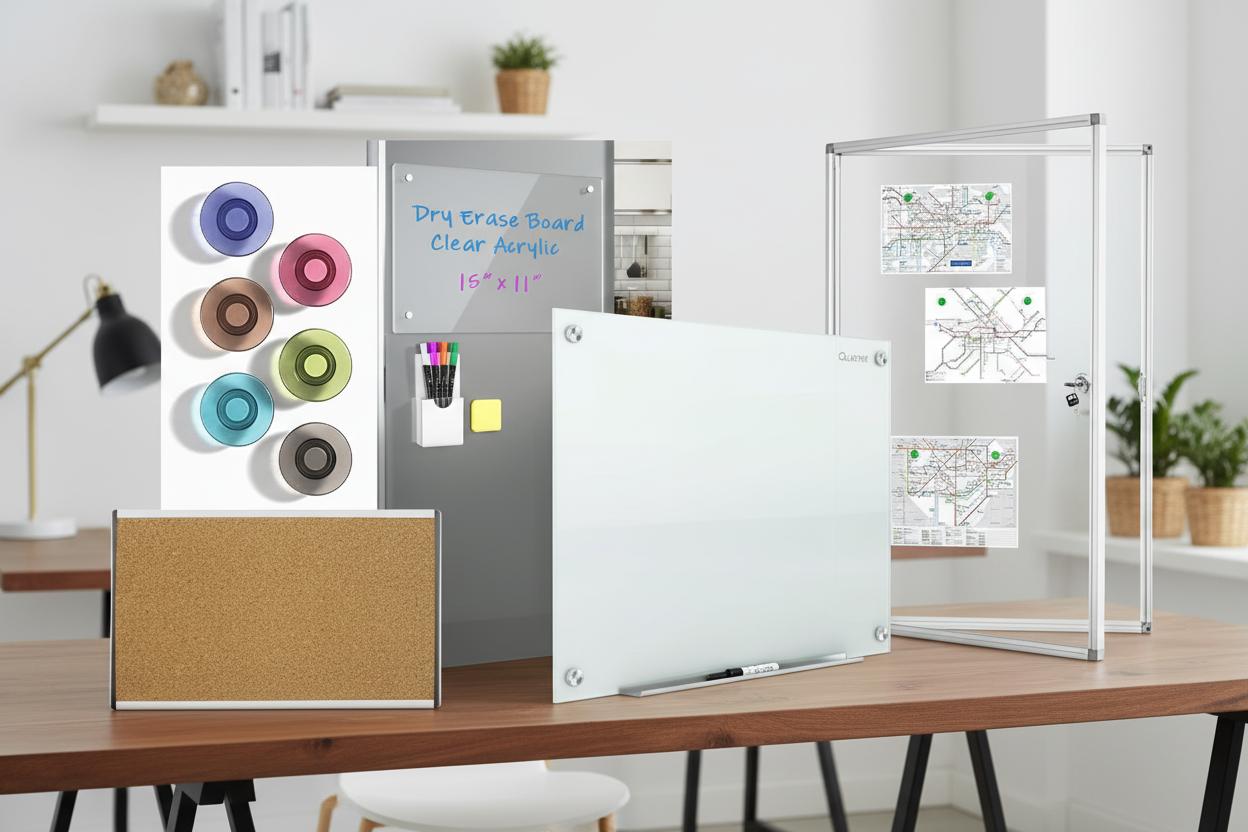 Best Magnetic Dry Erase Glass Board - Securely Holds Notes, Vibrant Magnets, Sleek Design