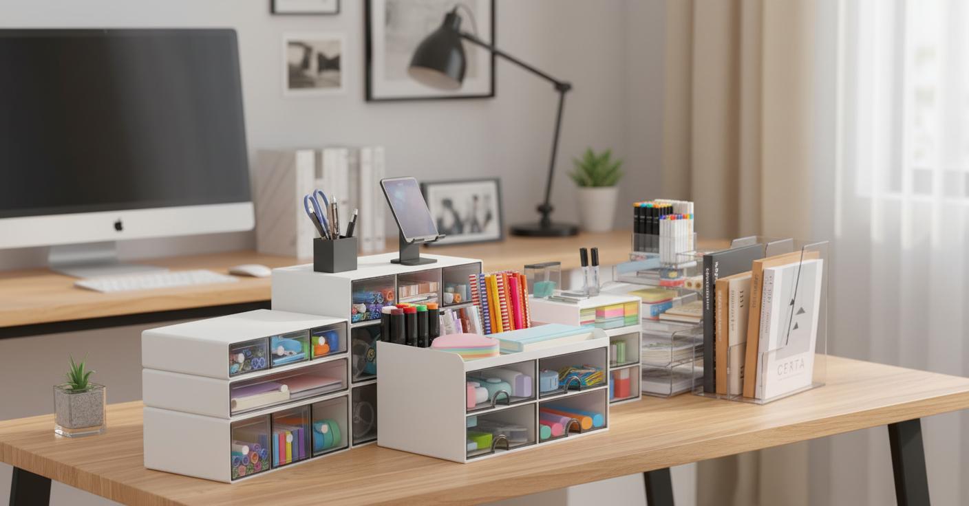 Best Modular Desktop Organizer - Adjustable, Stackable, Space-Saving Storage