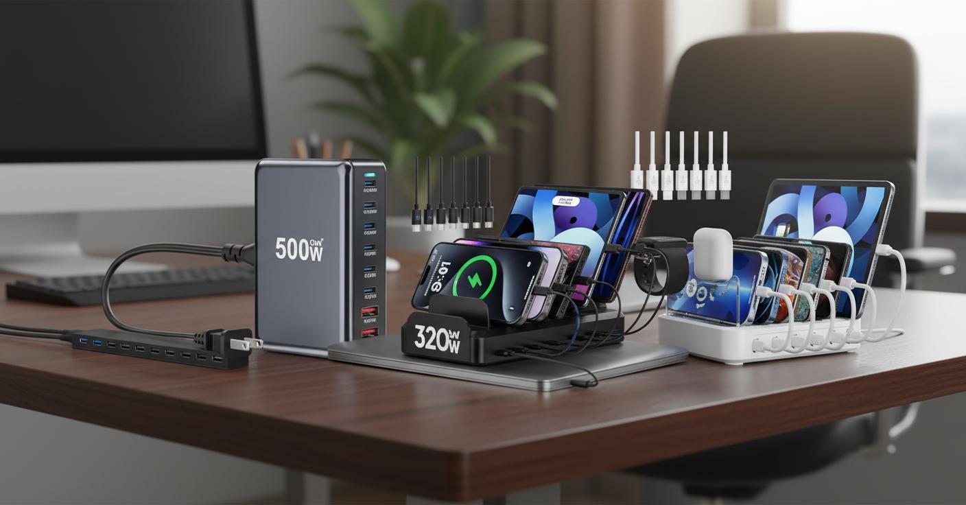 Best Multi-Device Charging Station - High-Speed USB Ports, Simultaneous Charging, Compact Design