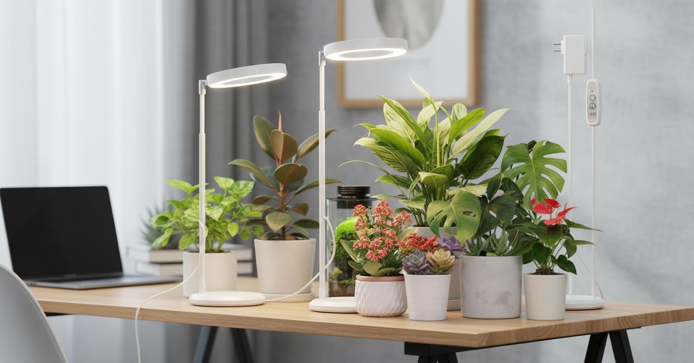 Best Plant Terrarium Desk Lamp - Automated Lighting, Compact Design, Ideal for Indoor Gardeners