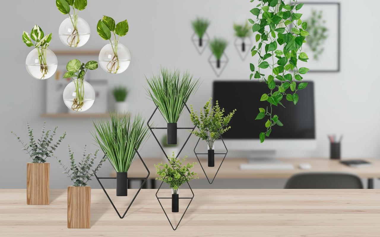 Best Plant Wall for Home Office - Stylish Hydroponic Design, Space-Saving, Easy Maintenance