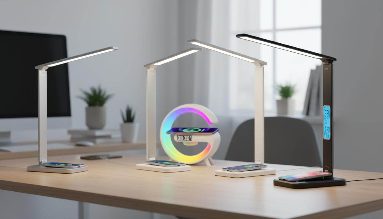 Best Smart Desk Lamp with Wireless Charging - Versatile Lighting, Convenient Device Charging, and Sleek Design