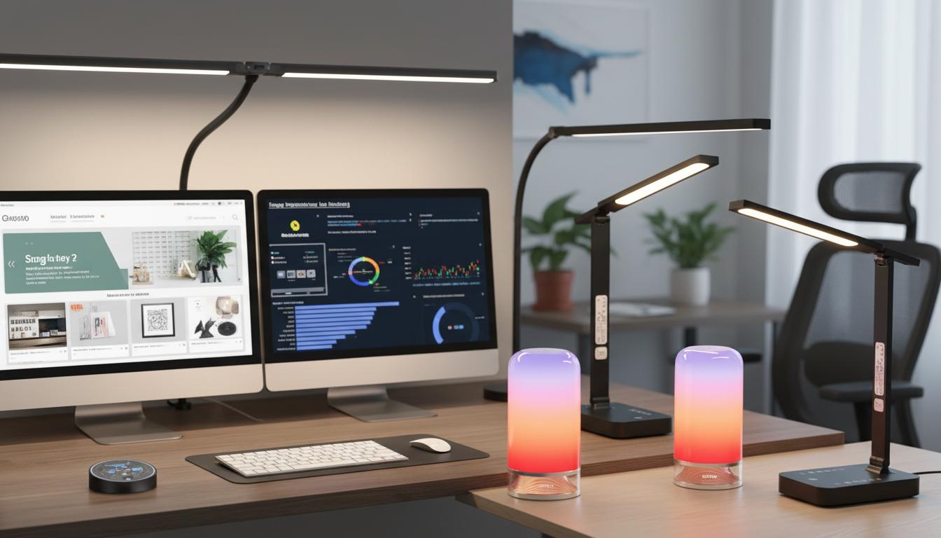 Best Smart LED Desk Lamp - Customizable Mood Lighting, Energy Efficient, Voice Control
