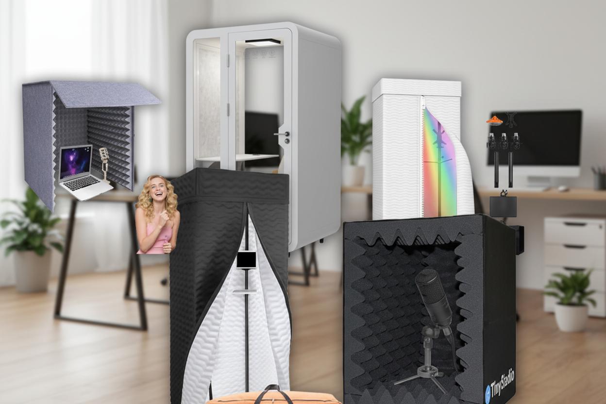 Best Soundproof Phone Booth Pod - Portable Sound Isolation, Acoustic Privacy, Easy Setup