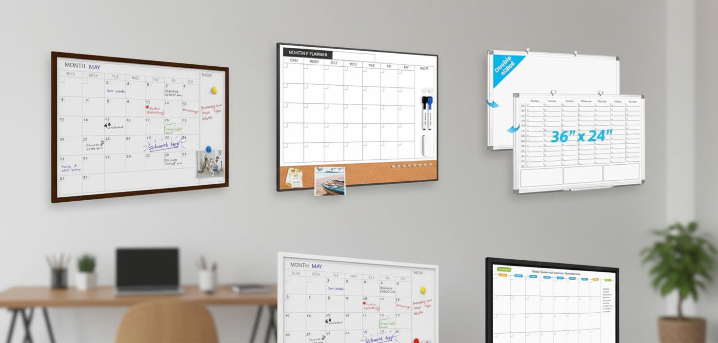 Best Wall-Mounted Whiteboard Calendar - Stylish Design, Magnetic Dry Erase Surface, Easy Schedule Organization