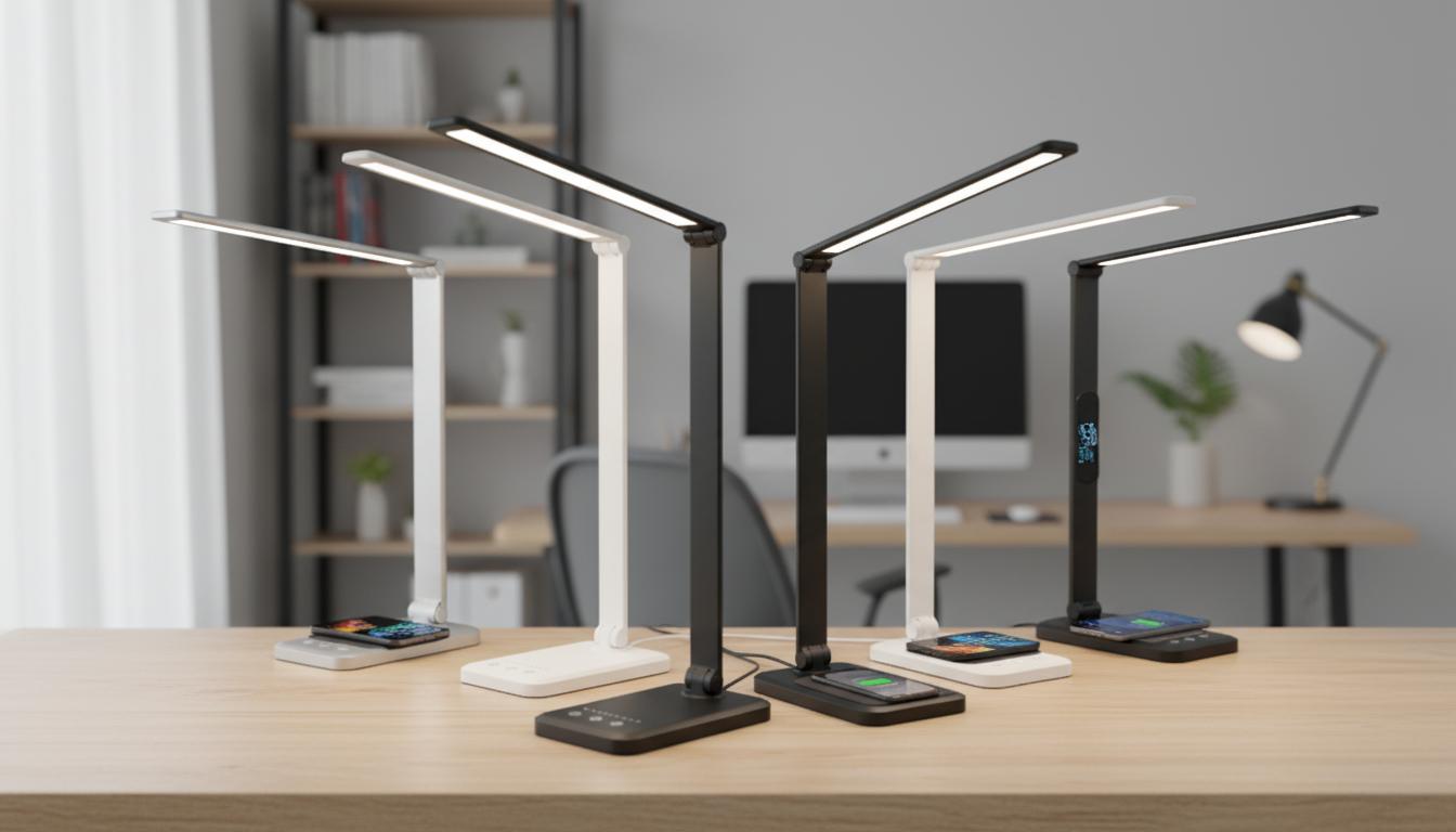 Best Wireless Charging Desk Lamp - Clutter-Free Design, Integrated Charging, and Adjustable Lighting