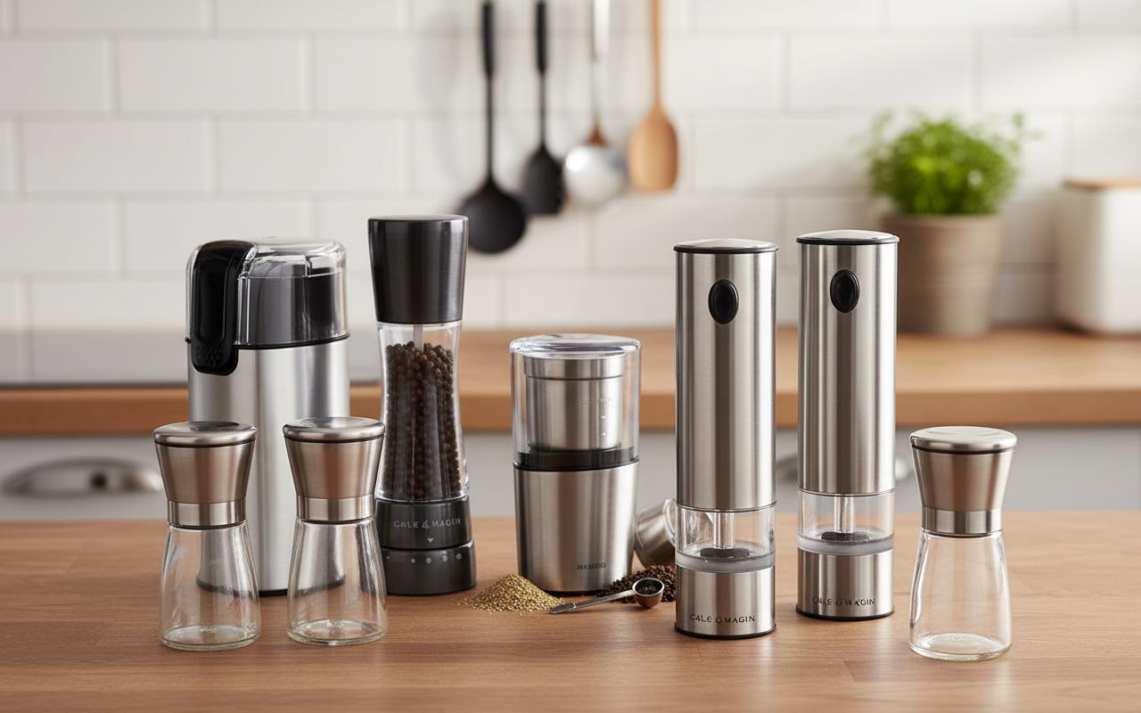 Best Adjustable Spice Grinder - Quick Grinding, Durable Stainless Steel Blades, Efficient Performance