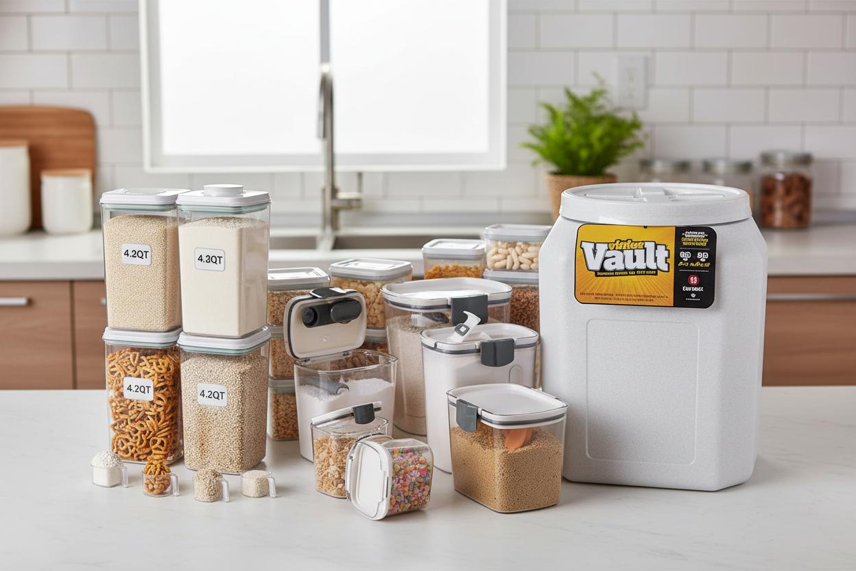 Best Airtight Grain Storage Container - Keeps Pantry Staples Fresh, Organized, and Easy to Access