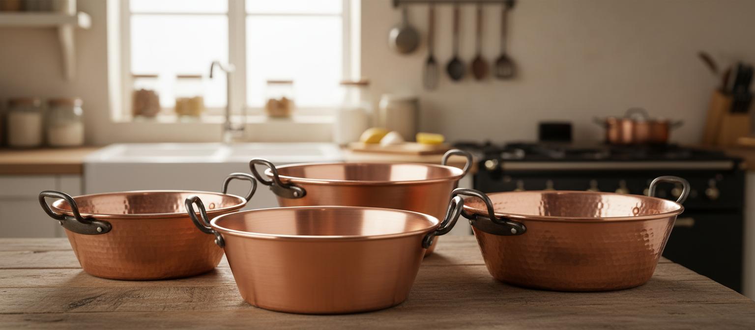Best Copper Jam Pan - Authentic French Craftsmanship, Superior Heat Conductivity, Durable and Elegant Design